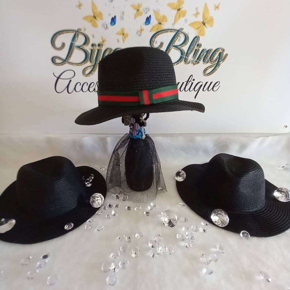 Summer straw Fedora hat - Picture 2 of 2